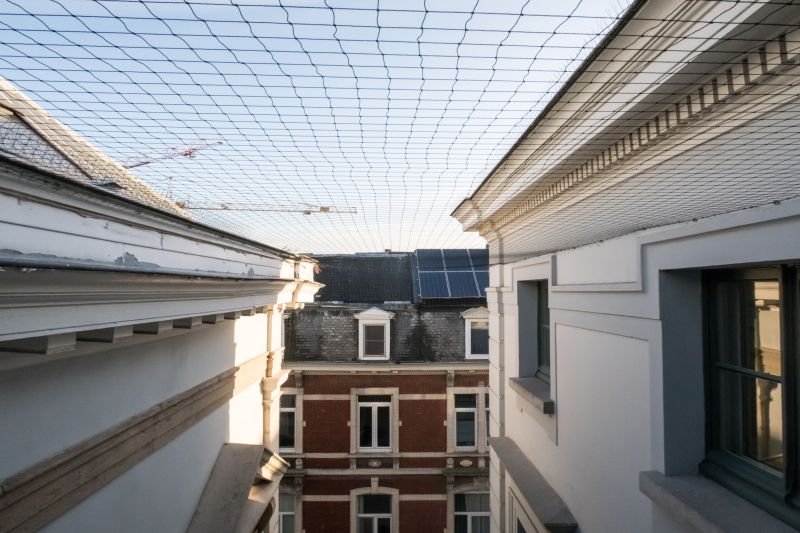 Pigeon Deterrent System in Place